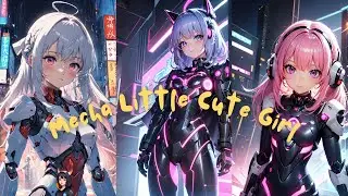 AI Look Book [4K] #AI Mecha Little Cute Girl  cyberpunk Ancient technology, HDR