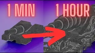 GERMAN DORA ARTILLERY IN 1 MIN, 10 MIN, 30 MIN AND 1 HOUR! | Blender timelapse
