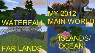 Minecraft Creative: WATERFALL, OCEAN, RAVINE, FAR LANDS PROGRESS