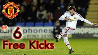 Juan Mata's 6 Free Kicks for Manchester United