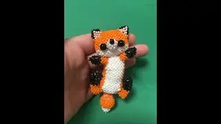 Амигуруми лисичка из бисера
