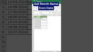How to get month name in excel #interview #exceltech #excelformula #yt #ytshorts  #job #viralshorts