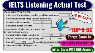 IELTS Listening Actual Test 2023 with Answers | 28.08.2023