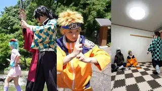 NARUTO and DRAGON BALL and Demohslayer  #cosplay