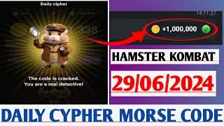 HAMSTER KOMBAT DAILY CYPHER MORSE CODE TODAY 29/06/2024