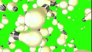 (Free video) Light Bulbs Rain - Green Screen Chromakey