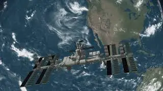 International Space Station flying over Earth [After Effect / Blender]