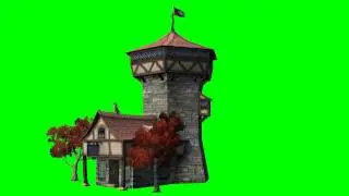 Wizard Tower House green screen 2 - free green screen - free use