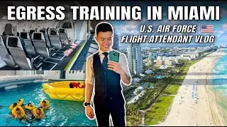 U.S. Air Force Flight Attendant Egress Training in Miami, Florida!! VLOG