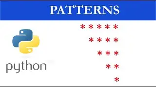 Inverted Mirrored Right-angle Triangle  star Pattern in Python - Python Patterns