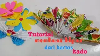 Membuat kipas dari kertas|how to make paper fan. ~dewidini craft