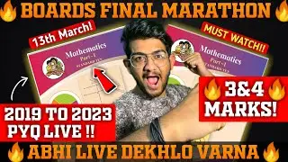 Class 10 :- MATHS MARATHON BOARD SSC Class 10 2024 PAPER CLASS 10 BOARDS 2024 | PYQ SOLVING ONE SHOT