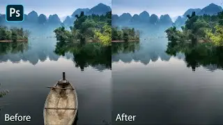 1 Langkah Menghilangkan Perahu atau Object Dengan Sekali Klik (Photoshop)