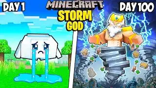 I Survived 100 Days as a STORM GOD in Minecraft!