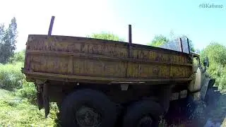 They stuck a Ural 5557 in a swamp!!! It took two Belarusians to pull it out!