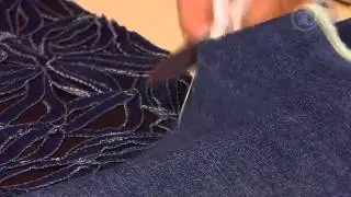 Котомка из кожи и джинсы