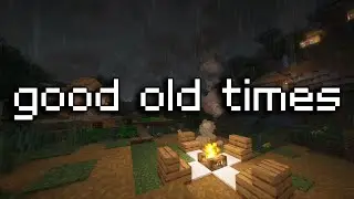 when we had nothing to worry about... (minecraft music, fire w/ heavy rain)