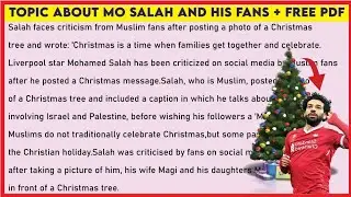 Topic about Mo Salah and his Fans + Free PDF || English To Somali