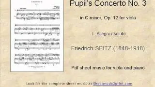 Seitz : Concerto No. 3, Op. 12 for Viola (1/3)
