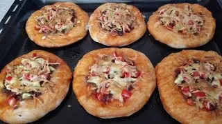 Mini pitsalar. Pissa. Пицца. Питса тайерлаш.