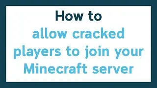 How to allow CRACKED PLAYERS to join your Minecraft server