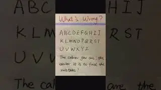 Find the mistake.