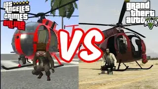 HELICOPTER | LOS ANGELES CRIMES VS GTA 5 | Comparison