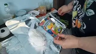 Красим пряжу при помощи духовки при этом пряжу оставляем в мотке.