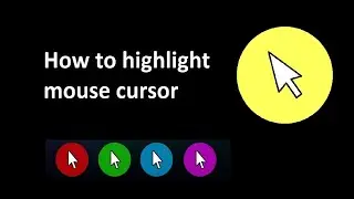 How to Highlight Mouse Cursor Pointer in window 10 11? (Urdu/Hindi)