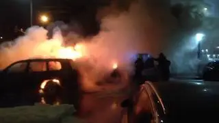 Пожар в пятом микрорайоне г.Московский 15.11.18 на улице Москвитина.