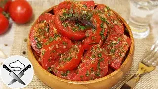 Рецепт быстрой закуски из помидоров. Просто и вкусно!