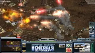C&C Generals - Zero Hour: 1 vs. 7 - USA vs. 7 Hard GLA (In The Zone)