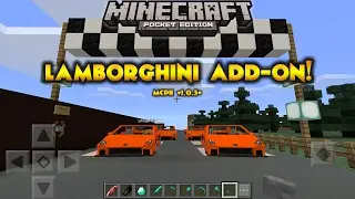 How To Get Lamborghinis In MCPE! - So FAST!!! - MCPE v1.0.3+ - Lambo Add-On!