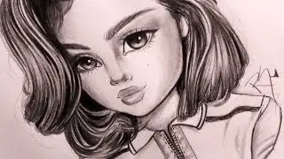 Drawing Selena Gomez in Semi-Realism ♡ | Speed Drawing by Christina Lorre