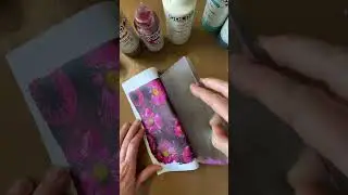 Gelli Plate Printing with Flowers and Tyvek Stencil  #art #gelliprinting #gelliplateprinting