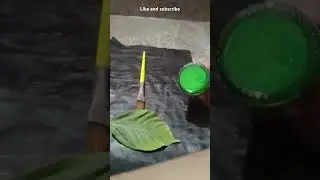 Easy leaf 🌿 art idea # like and subscribe
