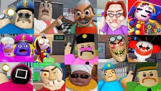 SPEED Run in 16 Scary Obby from Barry Prison, Escape Police Man, Siren Cop, School Breakout, Gran
