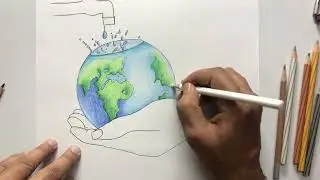Save Earth Drawing | Environment Day Drawing | Earth Day Drawing | Drawing for Schools