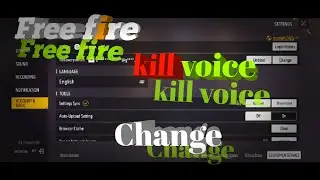 How to change Free fire lod kill voice😱❤️‍🔥