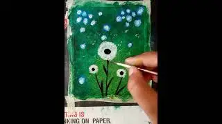 Dandelion flower penting easy/ Acrylic Painting for Beginners #acrylicpainting #youtubevideo#penting