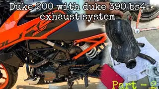 Duke 200 bs6 converted to bs4 install duke 390 bs4 exhaust system | part - 2