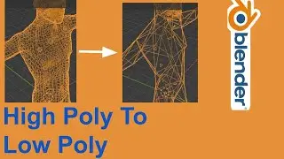 High Poly to Low Poly in Blender, how to Reduce Poly Count, blender make model low poly, blender tip