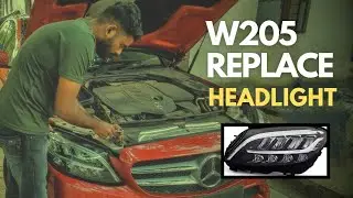 how to Mercedes C Class Headlight Right W205 18-20 ..