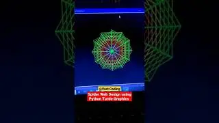 Spider Web Design using Python Turtle Graphics 🕷️🕸️