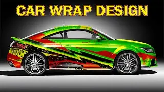 How to make car wrap design in Adobe illustrator | Car Mockup Design