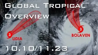 Lidia Now a Major Hurricane; Landfall Expected in Mexico Tonight; Bolaven Rapidly Intensifying