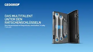 5 bis 7 Grad Rückschwenkwinkel und UNIT DRIVE Profil: GEDORE Ringratschenmaulschlüssel Set 7 UR-005