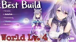 Genshin Impact • Keqing Build F2P World Level 4 (Physical Damage Build)