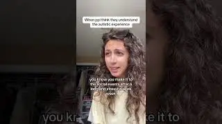 It’s okay you don’t understand the autistic experience!😭