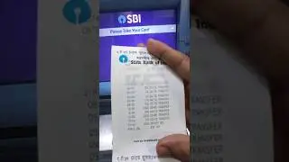 SBI mini statement through ATM 
